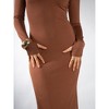 Jess by Meiko Women's Scoop Neck Long Sleeves Bodycon Sculpt Maxi Dress - 4 of 4