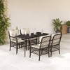 vidaXL Garden Dining Set Brown, Cream White, Black - 2 of 4