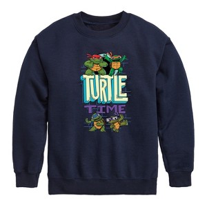 Boys' - Teenage Mutant Ninja Turtles Mutant Mayhem - Turtle Time Graphic Long Sleeve Fleece Sweatshirt - 1 of 3