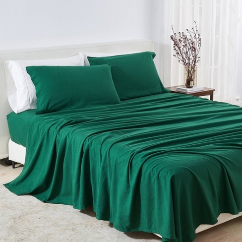 Isla Jade 100% Turkish Cotton Solid Flannel Sheet Set - image 1 of 4