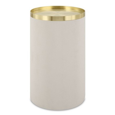 Uttermost Circuit Brass & White Accent Table