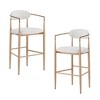 Kumasinova Set of 2 Counter Height Bar Stools, Sturdy Iron Frame Counter Stools, Minimalist Counter Height Stools with Back, Fabric Bar Stools - 3 of 4