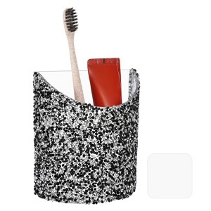 Unique Bargains Wall-Mounted Pencil Nail Art Tool Makeup Brush Holder with Clear Adhesive - 1 of 4