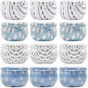 Darware Boho Metal Candle Tins, 12pk; 2oz European Style Containers for Storage, Parties, Weddings, Jewelry, Candy and Tea Stash - 1 of 4