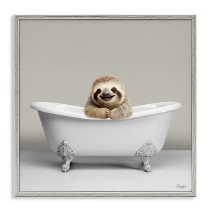Stupell Industries Happy Sloth in Bathtub, 12" x 12" - 1 of 4