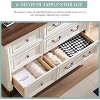 RISOKEYS 6 Drawer Dresser Chest with Base Wooden Rustic Chest of Drawers, Storage Organizer for Bedroom, Living Room, Beautiful Sturdy and Durable - 4 of 4