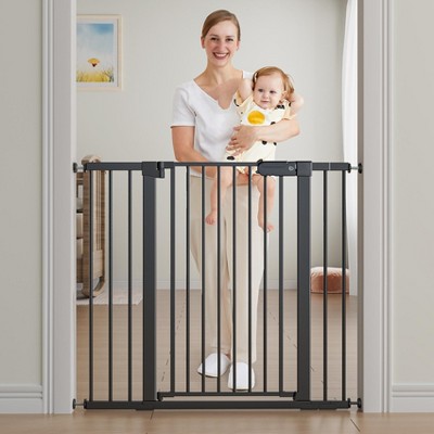 BabyBond 27-43 Inches Baby Gate for Stair and Doorway,with Extenders and Pressure/Hardware Mounting Kit, 36" Tall
