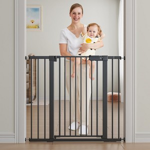BabyBond 27-43 Inches Baby Gate for Stair and Doorway,with Extenders and Pressure/Hardware Mounting Kit, 36" Tall - 1 of 4