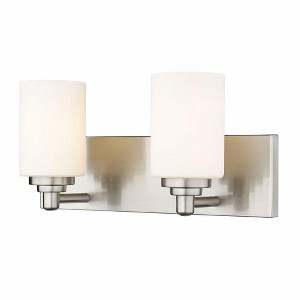 Soledad 2-Light Vanity Light - Minimalist Steel Fixture with Chic Glass Shades - 1 of 1