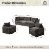 XIZZI Luxury Modular Sectional Sofa Couch, Oversized Cloud Couch for Living Room, Deep Seat Upholstered Sleeper Sofa Set w/ Optional Swivel Chairs - 3 of 4