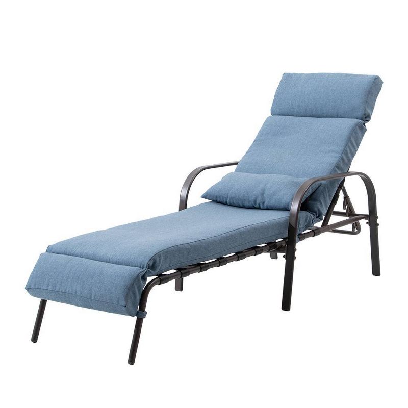 Adjustable Chaise Lounge Chair with Cushion & Pillow - Crestlive Products
, 4 of 13