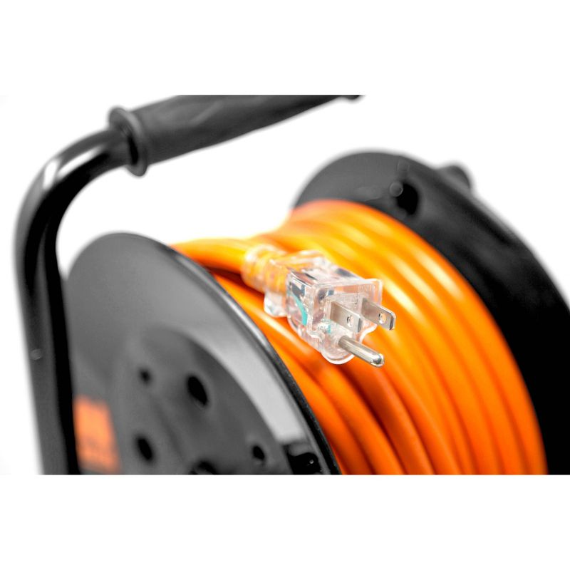 WEN PC5043R 50&#39; 14-Gauge Heavy-Duty SJTW Outdoor 14/3 Extension Cord with 5-15R Light-Up Outlet, 3 of 5