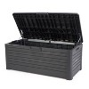 Toomax Florida UV Resistant Lockable Deck Storage Box Bench for Outdoor Pool Patio Garden Furniture & Indoor Toy Bin Container, 145 Gal (Anthracite) - 4 of 4