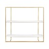 Kate & Laurel All Things Decor 24"x22" Kercheval Modern Wood Shelf Gold - 4 of 4