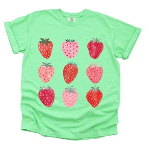 Simply Sage Market Strawberry Watercolor Chart Garment Dyed Tee - 1 of 4