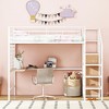 Twin Size Metal Loft Bed with Desk, Lateral Storage Ladder and Wardrobe - 2 of 4