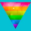Adult Design By Humans Pride Rainbow Galaxy Triangle By TheRandom T-Shirt - 2 of 2