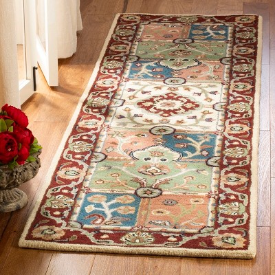 Elegant Heritage Hand-Tufted Red Wool Round Accent Rug 24" Diameter