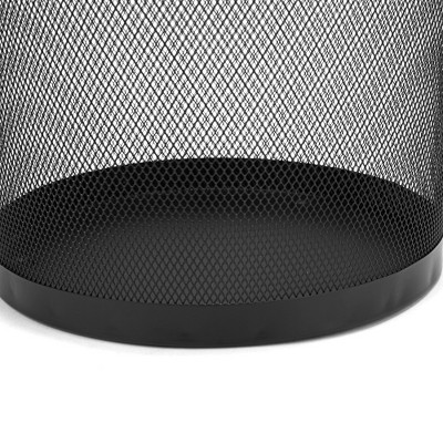 Black Mesh Round Office Waste Basket