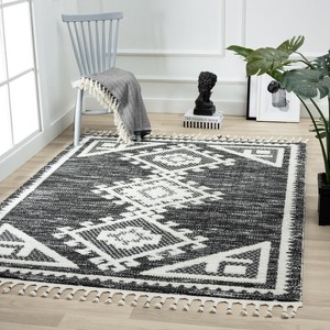 Luxe Weavers South Western Fringe Area Rug - 1 of 4