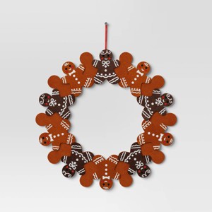 Christmas Fabric Gingerbread Wreath - Wondershop™ - 1 of 3