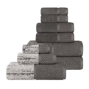 Ribbed Cotton Highly Absorbent Medium Weight 12 Piece Assorted Towel Set by Blue Nile Mills - 1 of 4