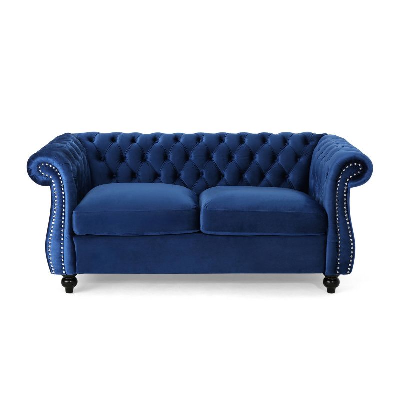 Somerville Traditional Chesterfield Loveseat - Christopher Knight Home, 1 of 10