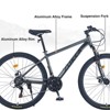 Aukfa 27.5-Inch Mountain Bike 21-Speed Dual Disc Brake Suspension Front Fork Aluminum Alloy Frame Cross-Country Bicycle, Unisex - 3 of 4