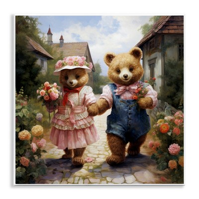 Stupell Industries Romantic Bear Couple Wall Plaque Art