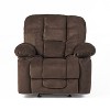NicBex Recliner Chair with 2 Cup Holders Recliner with Friendly Fabric Comfy Chair Living Room Chairs for Reading Room, Bedroom, Chocolate - 3 of 4