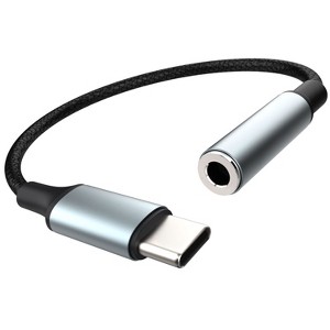 FosPower USB C to Aux Adapter, 6" 3.5mm to USB C Cable, Male-to-Female USB-C to 3.5mm Audio Adapter, Type C to Headphone Jack Dongle for iPhone iPad - 1 of 4