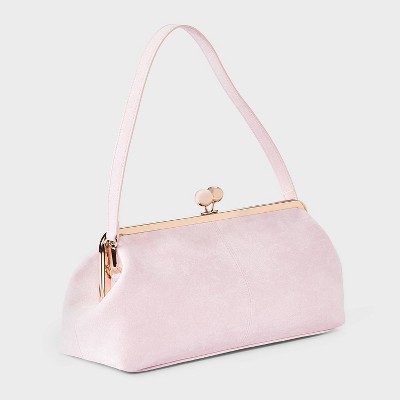 A New Day Suede Kiss Lock Clutch Bag - A New Day™ Light Pink — фото 3
