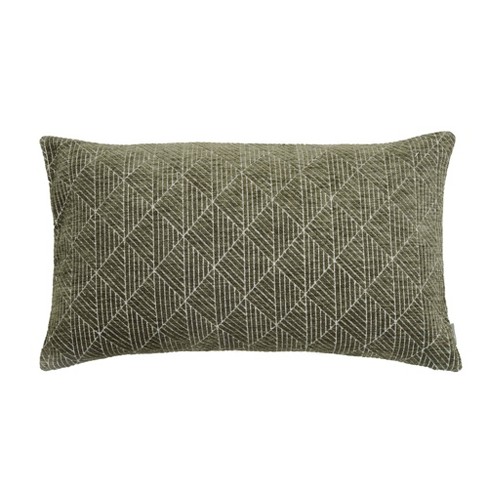 Green best sale geometric pillow