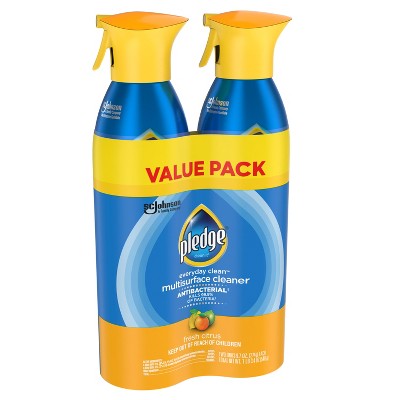 Pledge Clean It Fresh Citrus Multi-Surface Anti Bacterial Spray 9.7 oz 2-PACK - Thumbnail 3