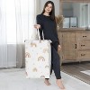 Sweet Jojo Designs Girl Foldable Laundry Hamper with Handles Boho Rainbow Pink Yellow and Beige - 4 of 4