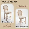 Sapphtopaz French Country Wooden Dining Chairs Set of 2, Side Accent Chairs Kitchen Chairs Barstools for Dining Room, Kitchen Island - 2 of 4