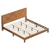 Galano King Weiss Clara Bed with Headboard – Amber Walnut - 2 of 4