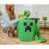 Ukonic Minecraft Green Creeper Woven Cotton Rope Hamper Storage Basket - 4 of 4