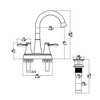 ChicFurnit Bathroom Sink Faucet 2 Handle Centerset Faucet with Pop Up Drain and Supply Lines for Trendy Bathrooms, Silver, 16"*12"*1" - 3 of 4