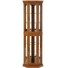 Okak Corner Curio Cabinet with Glass Doors and Adjustable Tempered Glass Shelves, Display Cabinet for Living Room, Kitchen - 4 of 4