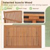 Tangkula 4PCS Wood Furniture Set w/ Loveseat 2 Chairs & Coffee Table for Porch Patio Gray - 2 of 4