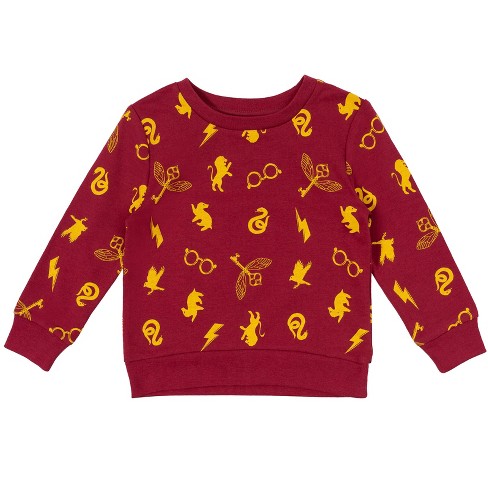 Harry Potter Little Girls French Terry Cosplay Pullover Sweatshirt Red 4