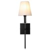 LamQee Wall Sconces Set of 2 Retro Industrial Wall Lamps Bathroom Vanity Sconces Wall Lighting with White Fabric Shades Wall Lights - 3 of 4