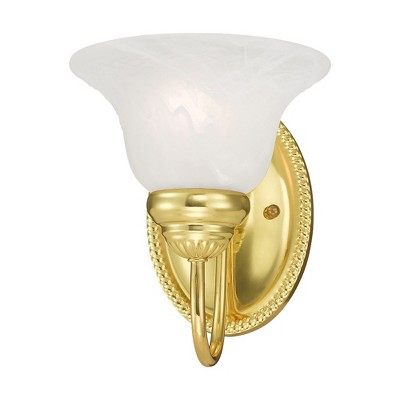 Livex Lighting Edgemont 1 - Light Vanity in  Polished Brass