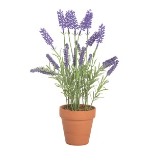 Transpac Artificial 15 in. Faux Lavender in Terracotta Pot - 1 of 2