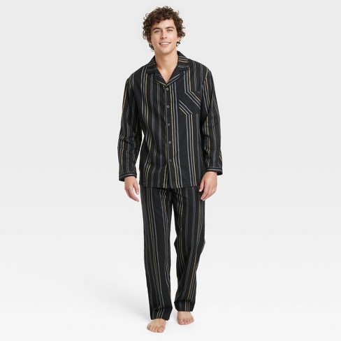 Men's Big & Tall Striped Woven Flannel Pajama Set 2pc - Goodfellow