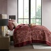 Sapphtopaz 5 Pcs Classic Jacquard Comforter Set Cozy Bedding Set, Bedspread Set with Throw Pillows, 1 Bedspread, Pillows, Machine Washable - 2 of 4
