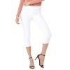 Rekucci Women's Ease into Comfort Slimming Capri with Zipper Detail - White, 4 - 4 of 4