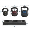 Yaheetech 3-Piece HDPE Kettlebell Exercise Fitness Weight Set for Home Gym Black - 3 of 4