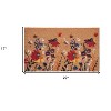 HomeRoots 17" X 29" Natural Red and Yellow Coir Floral Outdoor Door Mat - 3 of 3